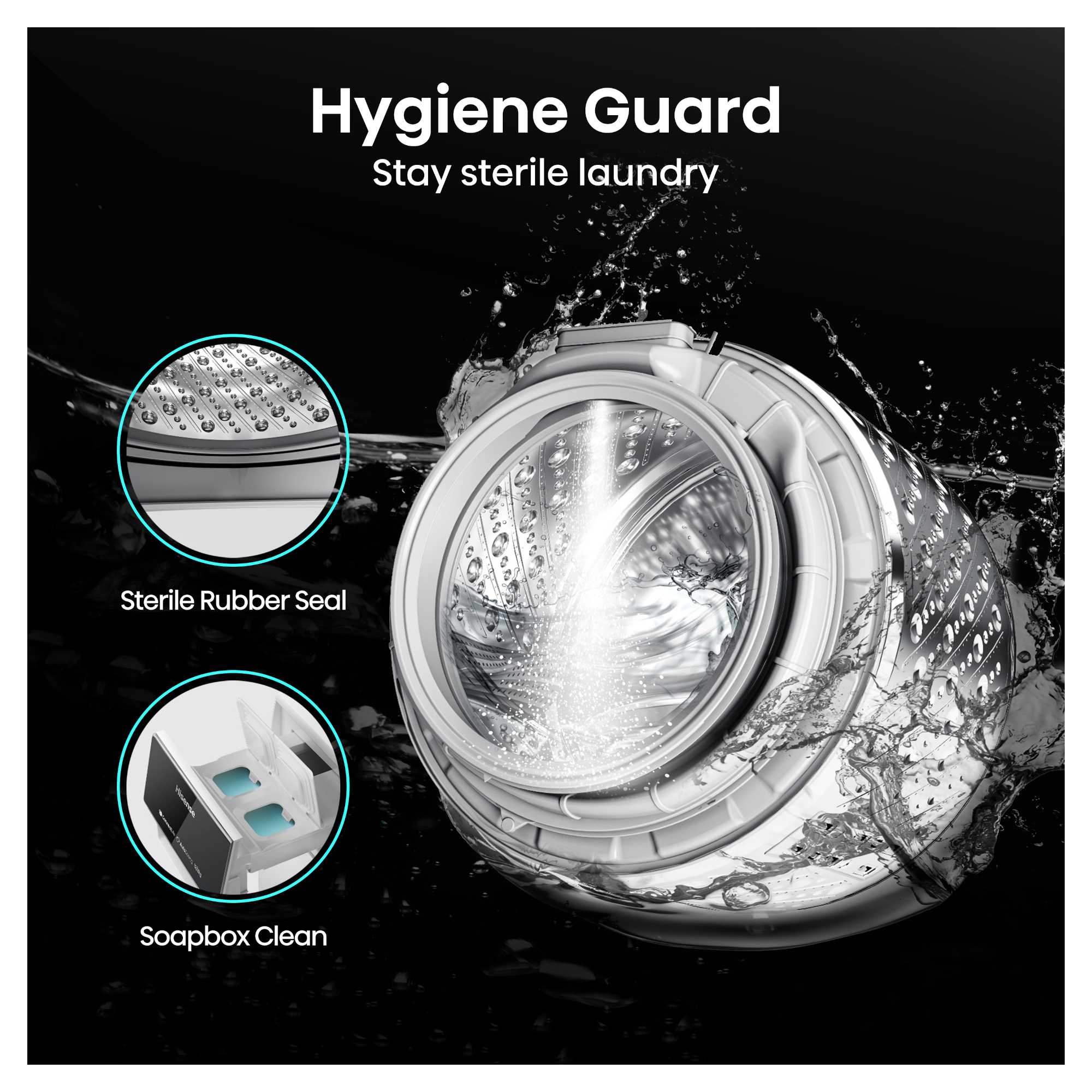 WF5S1045BW 10.5kg Load 1400rpm Spin Washing Machine with Auto Dosing